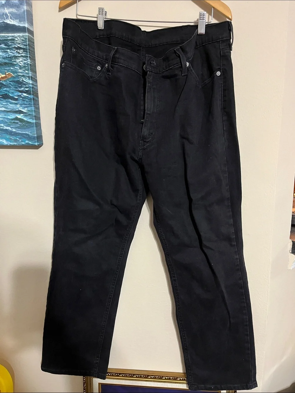 Levi's Men's Black Slim Straight Jeans